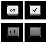 GIGASET S820 - Barre de sélection : activation/désactivation ou sélection d'une fonction - 1