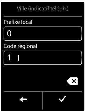 GIGASET S820 - Saisie du préfixe local - 1