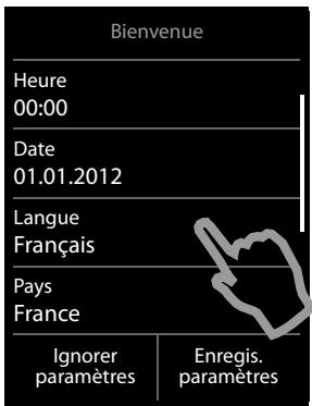 GIGASET S820 - Réglage de la base et du combiné - assistant de configuration - 1