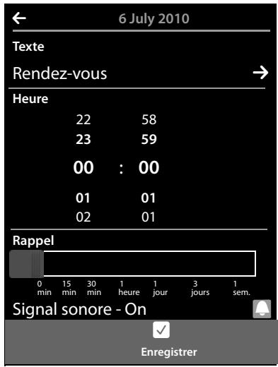 GIGASET SL910H - Enregistrement d'un rendez-vous dans le calendrier - 1