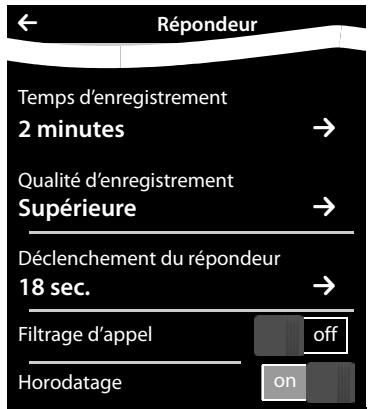 GIGASET SL910H - Autres réglages possibles - 1