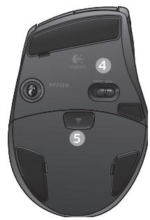 LOGITECH BLUETOOTH EASY-SWITCH KEYBOARD K811 - Receiver Storage Space Inside the Mouse - 4