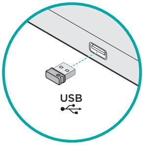 LOGITECH T620 - De ontvanger aansluten - 1