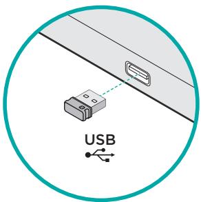 LOGITECH T620 - Plug in the receiver - 1