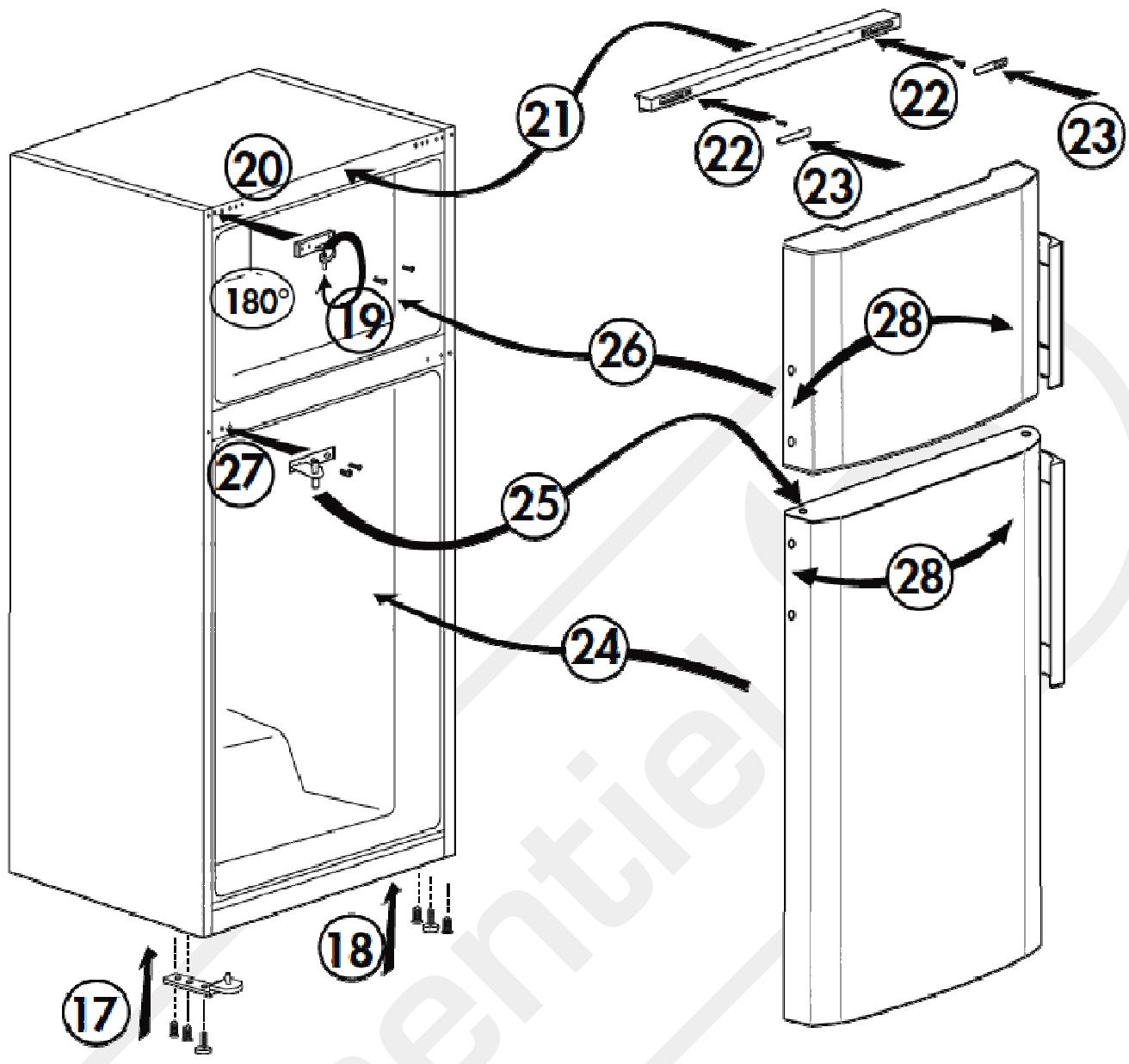 ESSENTIELB ERDV 301B - Inversion du SENS d'ouverture des PORTES - 3