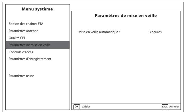 ESSENTIELB MAGICREADY BASE HD TNTSAT - PARAMÉTRES DE MISE EN VEILLE - 1
