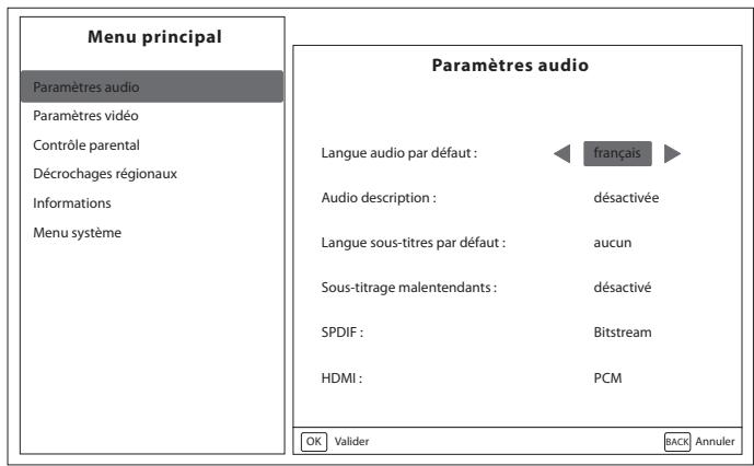 ESSENTIELB MAGICREADY NOMADE HD TNTSAT - Paramètres audio - 1