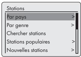 GRUNDIG COSMOPOLIT 3 MWEB - Recherche des chaînes radio internet par nom - 1