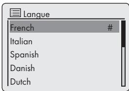 GRUNDIG COSMOPOLIT 3 MWEB - Changement de la langue du menu - 1