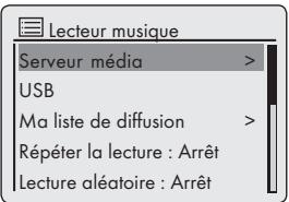 GRUNDIG COSMOPOLIT 3 MWEB - Sélection de la source d'entrée des médias partagés - 1