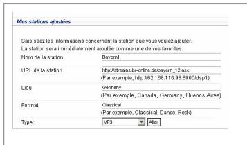 GRUNDIG COSMOPOLIT 3 MWEB - Recherche de chaînes de radio qui ne sont pas fournies par V-Tuner - 2