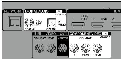DENON AVR-2313 - Modification de la source attribuée aux bornes - 1