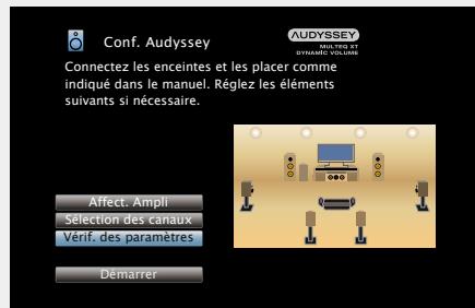 DENON AVR-2313 - Utilisez pour selectionner "Vérif. des paramètres", puis appuyez sur ENTER. - 1
