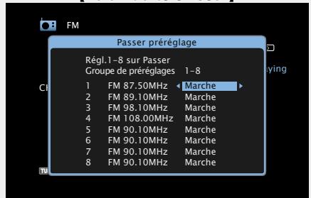 DENON AVR-3313 - Annulation du saut des canaux préreglés - 1