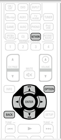 DENON AVR-3313 - Appuyez sur NETWORK. - 2