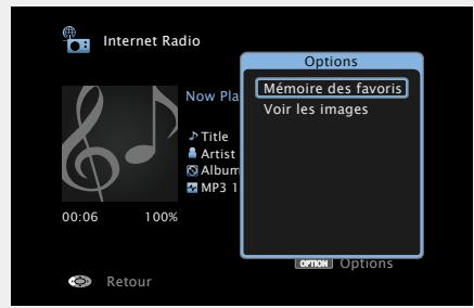 DENON AVR-3313 - Utilisez pour selectionner "Mémoire des favoris", puis appuyez sur ENTER. - 1
