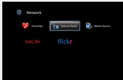 DENON AVR-3313 - Utilisz △▽◁ ◆ pour selectionner "Internet Radio", puis appuyez sur ENTER. - 1