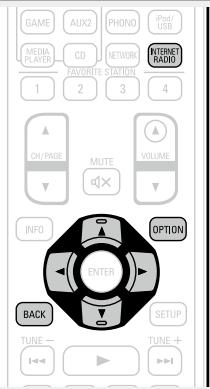 DENON AVR-3313 - Appuyez sur INTERNET RADIO. - 1