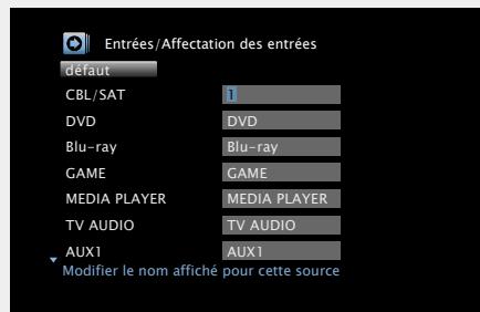 DENON AVR-3313 - Utilisation des curseurs - 1