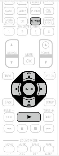 DENON AVR-3313 - Appuyez sur NETWORK. - 4