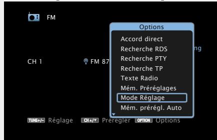 DENON AVR-3313 - □ Modification du mode de symponisation (Mode Réglage) - 1