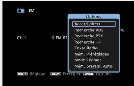 DENON AVR-3313 - □ Syntonisation en entrant la fréquence radio (Accord direct) - 1