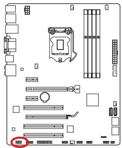 MSI B85-G43 - JAUD1: Audioanschluss des Frontpanels - 1
