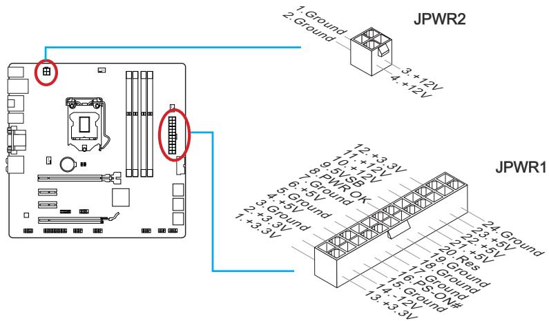 MSI B85M-G43 - JPWR1~2:Pa3bembl nHTaHnA TX - 1