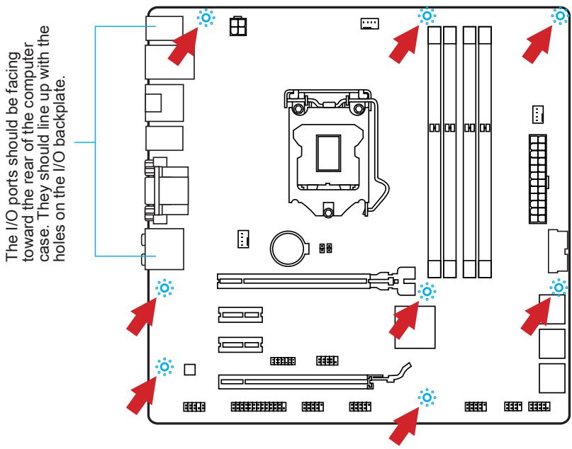 MSI B85M-G43 - Mounting Screw Holes - 1