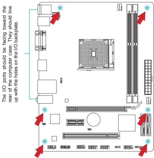 MSI FM2-A85XA-G65 - Mounting Screw Holes - 1