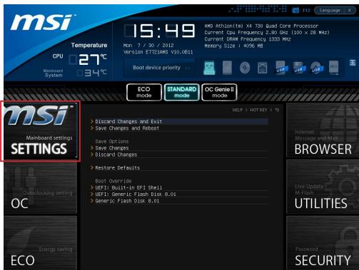 MSI FM2-A85XA-G65 - Save &amp; Exit - 1