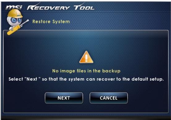 MSI WIND TOP AE2051-035XEU - > Restauration du système - 3