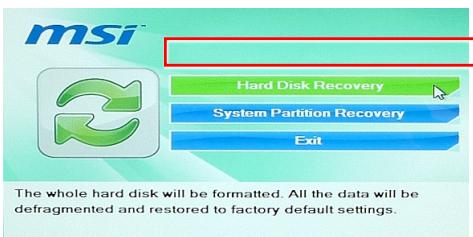 MSI WIND TOP AE2051-035XEU - Réinstaller le système avec les disques de restauration - 5
