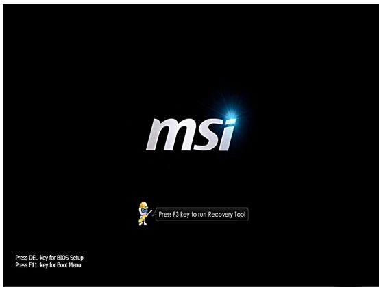 MSI WIND TOP AE2282-010EU - > Récupérer le système avec la touche de raccourci F3 - 1