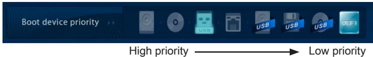 MSI Z77A-GD55 - Boot device priority bar - 1