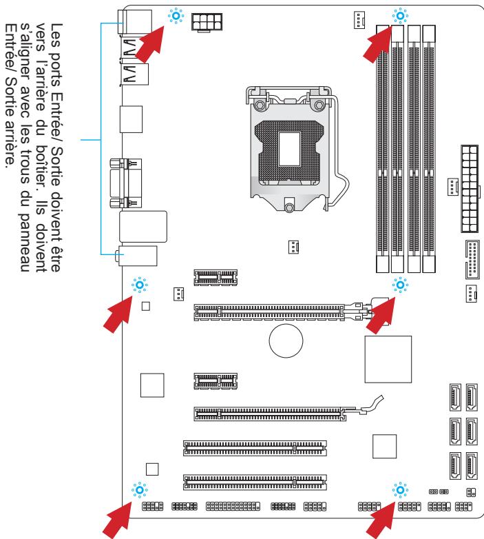 MSI Z77A-GD55 - Trous taraudés de montage - 1