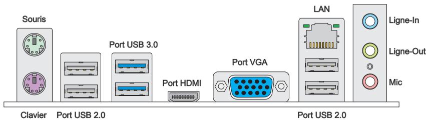 MSI Z77A-GD80 - Guide rapide du panneau arrête - 1