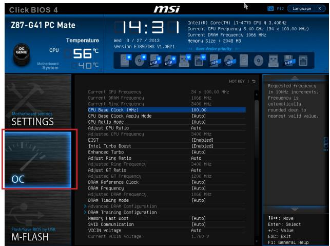 MSI Z87-G43 - OC Menu - 1
