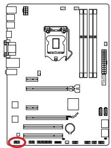 MSI Z87-G43 - JAUD1: Audioanschluss des Frontpanels - 1