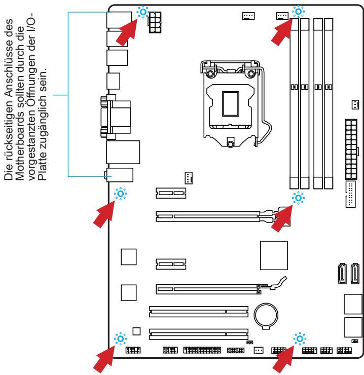 MSI Z87-G41 PC MATE - Schraubenlocher für die Montage - 1