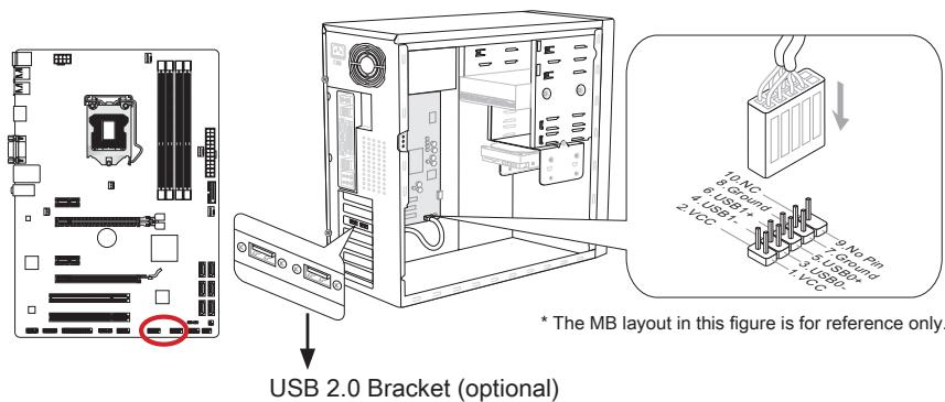 MSI ZH77A-G41 - JUSB1~2: USB 2.0 Expansion Connectors - 1