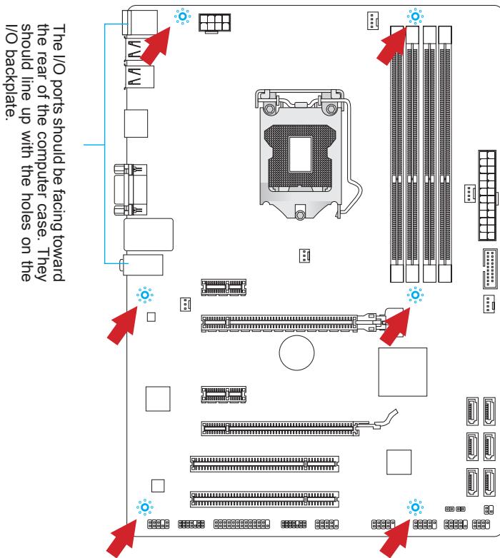 MSI ZH77A-G43 - Mounting Screw Holes - 1