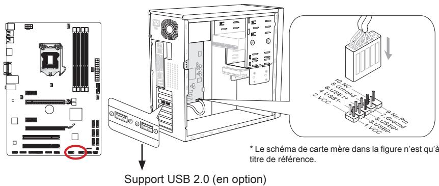 MSI ZH77A-G43 - JUSB1~2: Connecteurs d'extension USB 2.0 - 1