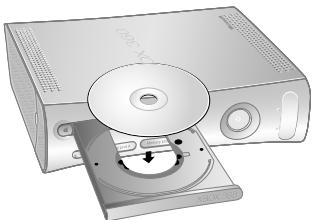 MICROSOFT XBOX360 ARCADE 4 GO - Pour insérer un disque : - 1