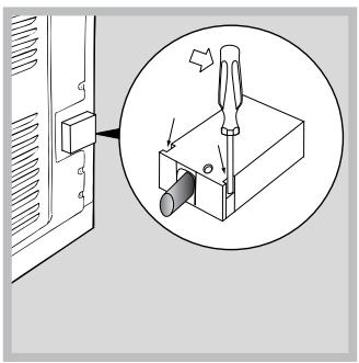 HOTPOINT-ARISTON FQ 99 GP 1 FHA ICE - Fitting the power supply cable - 1