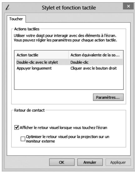LENOVO IDEACENTRE A720 VDT9QFR - Paramètres tactiles associés - 1