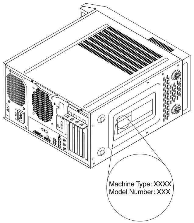 LENOVO THINKCENTRE EDGE 72 (RCCBAFR) - Etiquette d'indication du type et modele de machine - 1