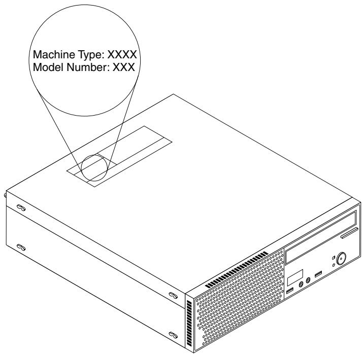 LENOVO THINKCENTRE EDGE 72 (RCFAZFR) - Etiquette d'indication du type et modele de machine - 1