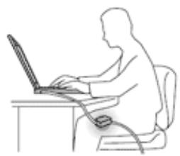 LENOVO THINKPAD EDGE E330 (NZSBKFR) - Protégez-vous contre la chaleur que dégage le boitier d'alimentation. - 1