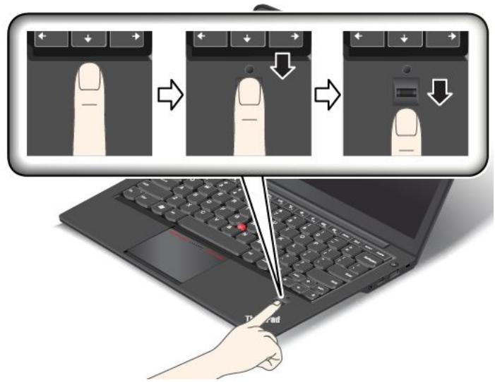 LENOVO THINKPAD S440 ULTRABOOK (20AY006EFR) - Passage du doigt sur le lecteur - 2